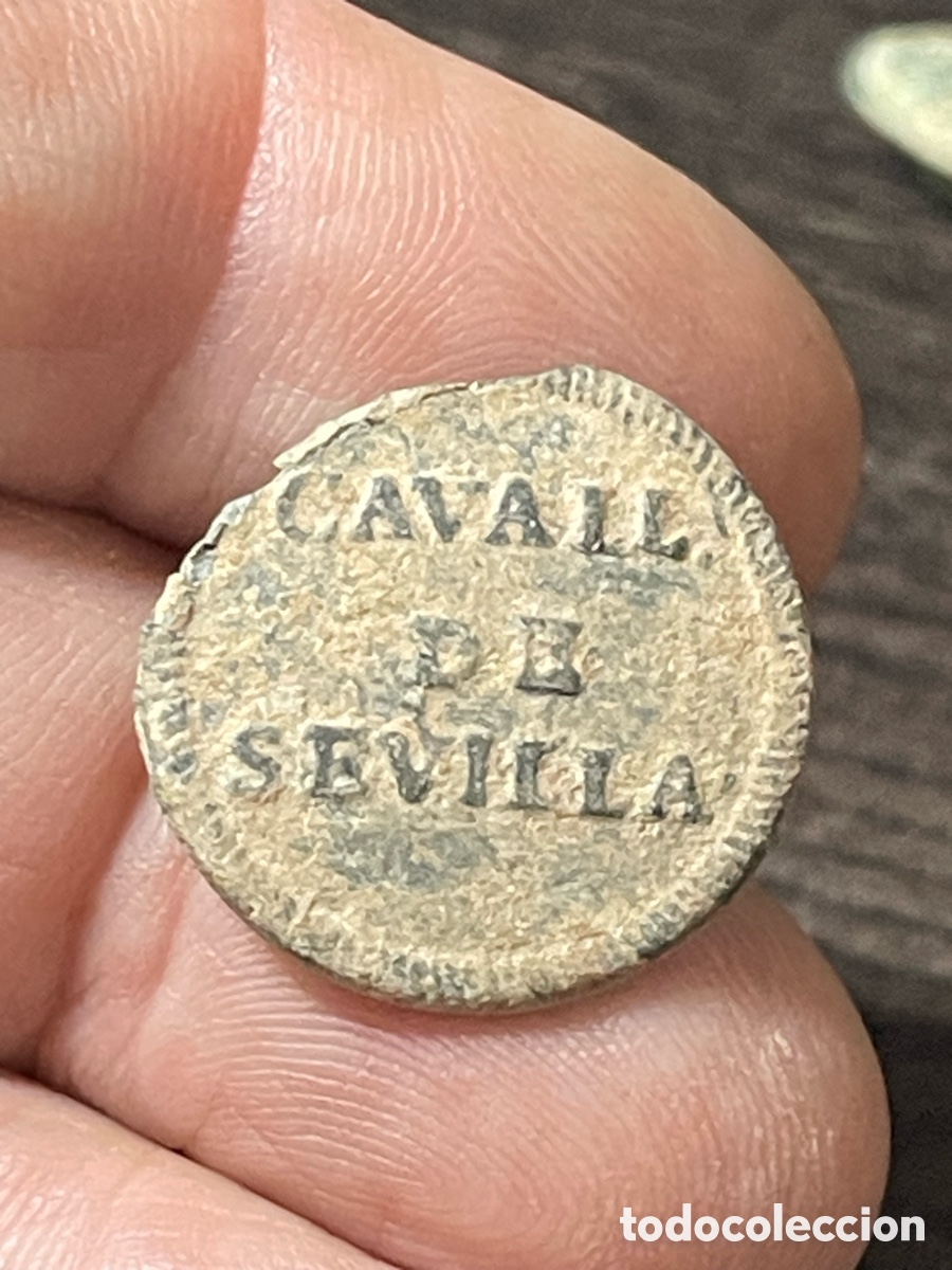 Antig&uuml;edades: BOTON CABALLERIA SEVILLA SIGLO XIX