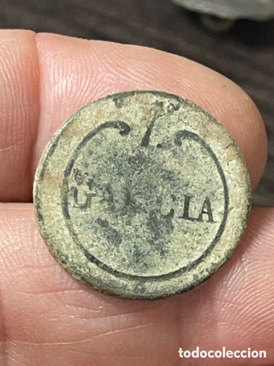 Antig&uuml;edades: BOTON INFANTERIA LINEA GALICIA 1815-1818
