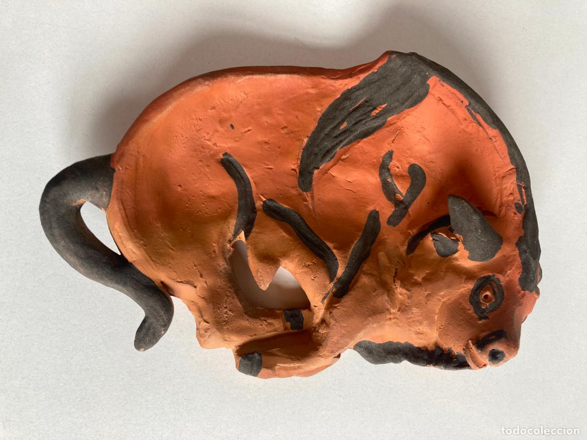 Antig&uuml;edades: TORO EN CERAMICA DE PEDRO MERCEDES, MUY ESCASO - VER FOTOS