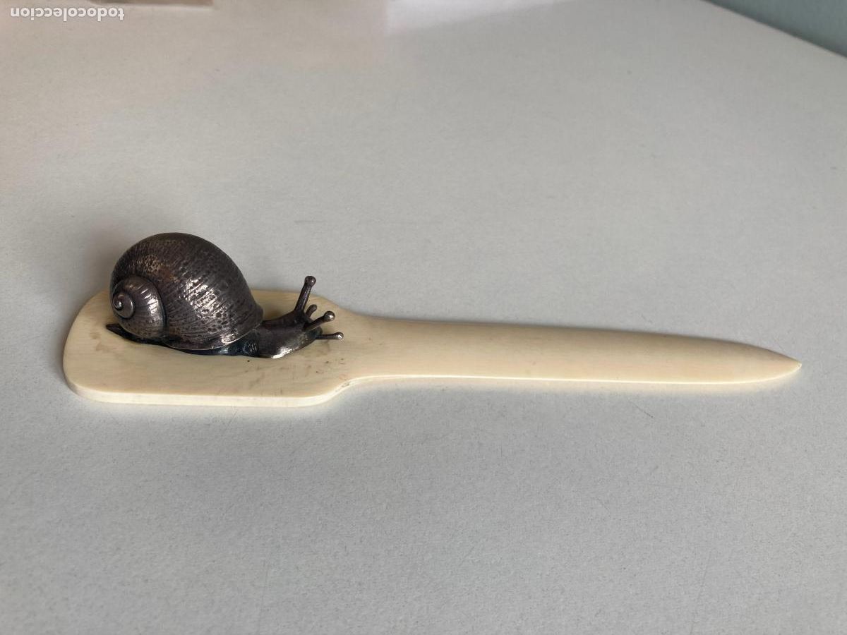 Antig&uuml;edades: ABRECARTAS CON CARACOL DE PLATA - VER FOTOS