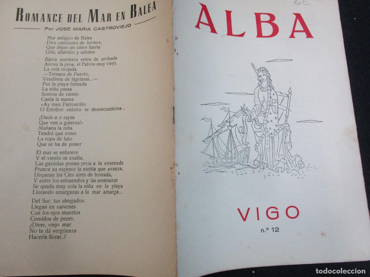Antig&uuml;edades: GALICIA VIGO - REVISTA POESIA &rdquo; ALBA &rdquo; - N&ordm; 12 VARIOS COLABORADORES 8PP 24CM. VER FOTOS.