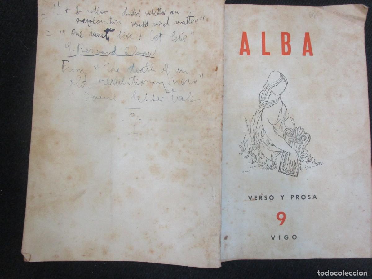 Antig&uuml;edades: GALICIA VIGO - REVISTA POESIA &rdquo; ALBA &rdquo; 1952 - N&ordm; 9 VV.AA. 26PP 24CM. DIBUJO MARIA ANTONIA DANS.