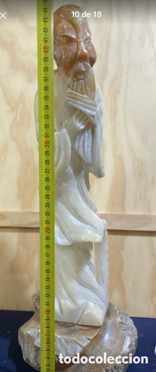 Antig&uuml;edades: Dos figuras de Monjes en M&aacute;rmol - Foto 6