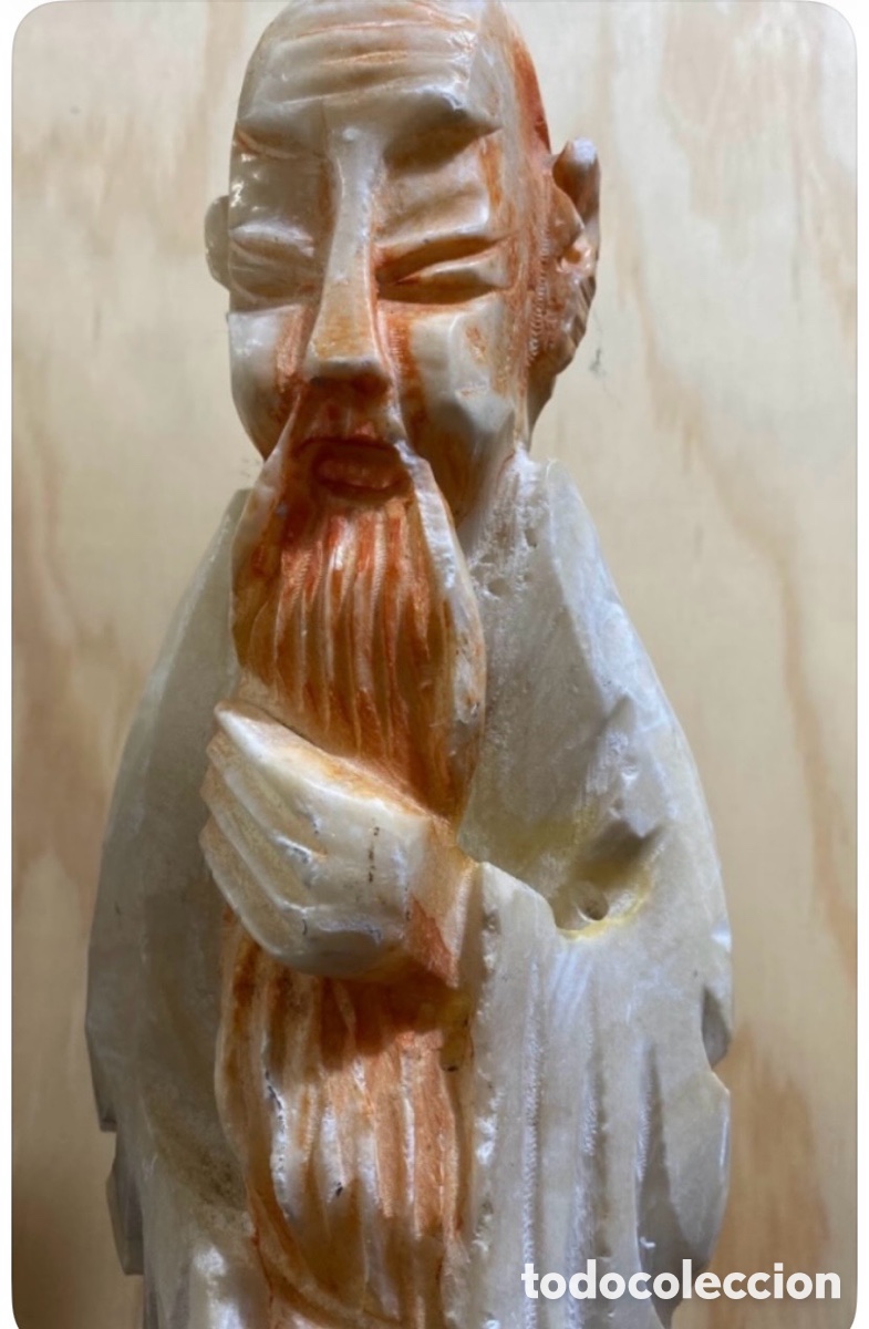 Antig&uuml;edades: Dos figuras de Monjes en M&aacute;rmol - Foto 8