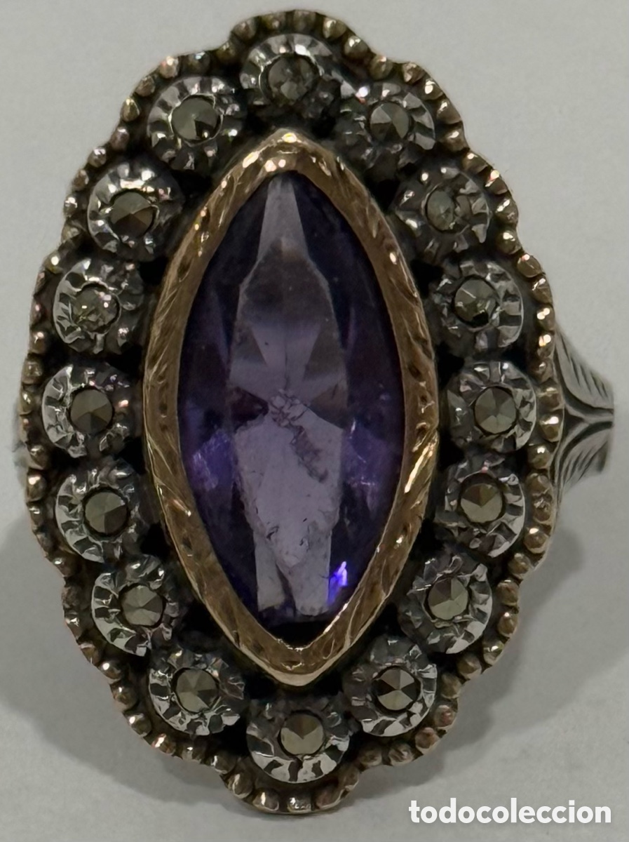 Antiguidades: PRECIOSO ANILLO PORTUGU&Eacute;S PLATA/ORO SIGLO XIX