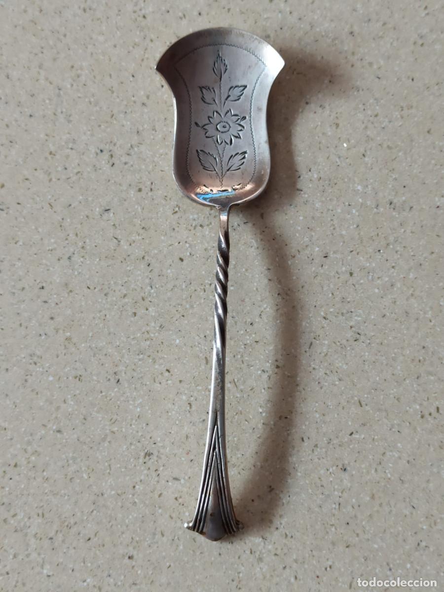 Antig&uuml;edades: Cuchara Kthamar Plata Tallo Flor