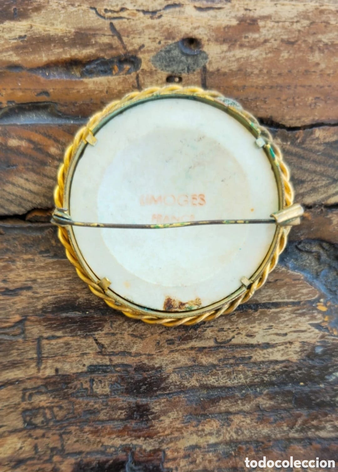 Antig&uuml;edades: Antiguo broche Limoges - Foto 2