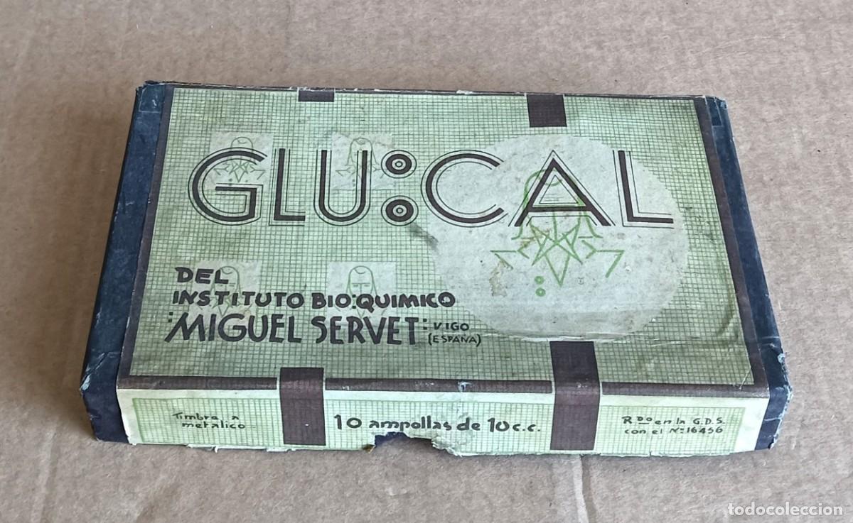 Antig&uuml;edades: GLU:CAL - Del instituto bio : qu&iacute;mico Miguel Sercet &ndash; Vigo -- Tiene 8 ampollas