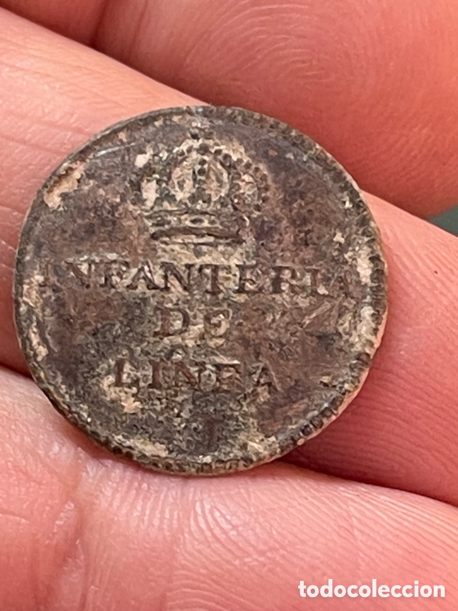 Antig&uuml;edades: BOTON INFANTERIA LINEA SIN DESTINO