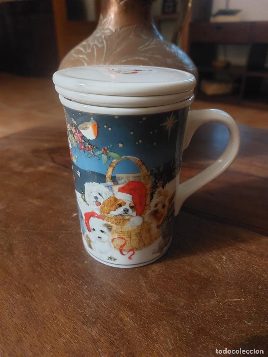 Antig&uuml;edades: TAZA DE TE NAVIDE&Ntilde;A CON INFUSOR