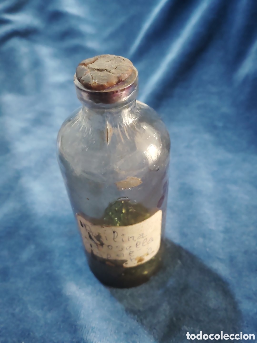 Antig&uuml;edades: Tarro de farmacia. Vidrio soplado. Cerrado