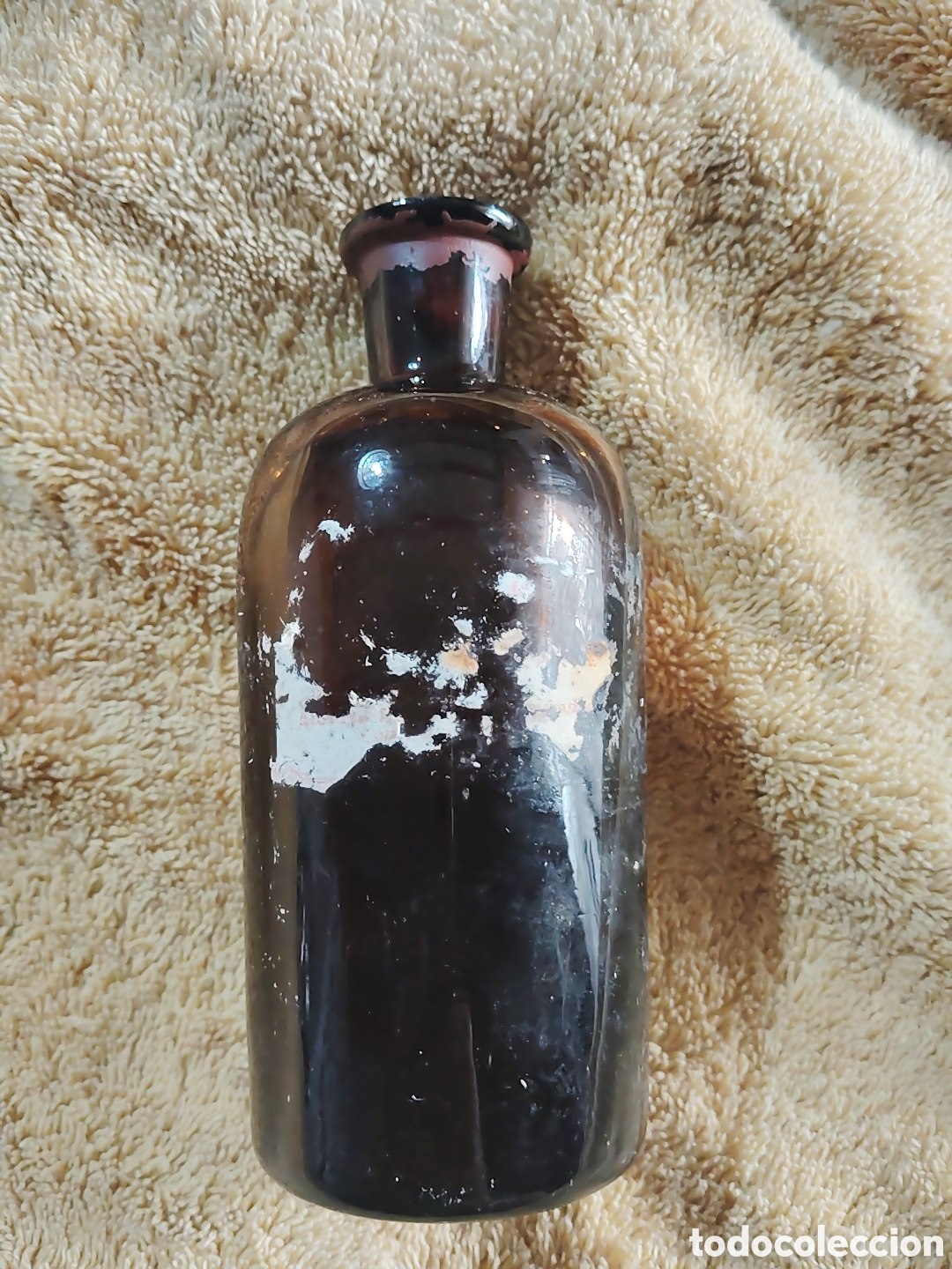 Antig&uuml;edades: Tarro cristal de farmacia. Sellado. Vidrio soplado