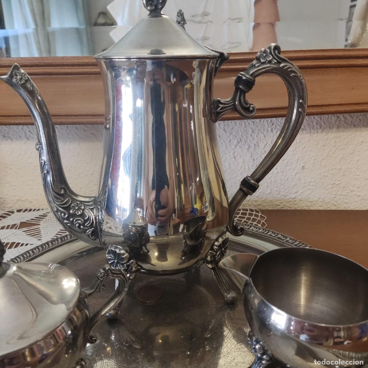 Antig&uuml;edades: juego de cafe de plata antigua - Foto 2
