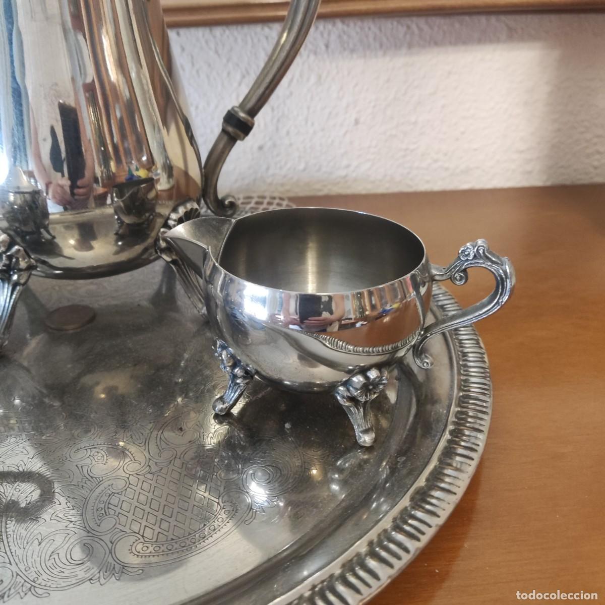 Antig&uuml;edades: juego de cafe de plata antigua - Foto 3