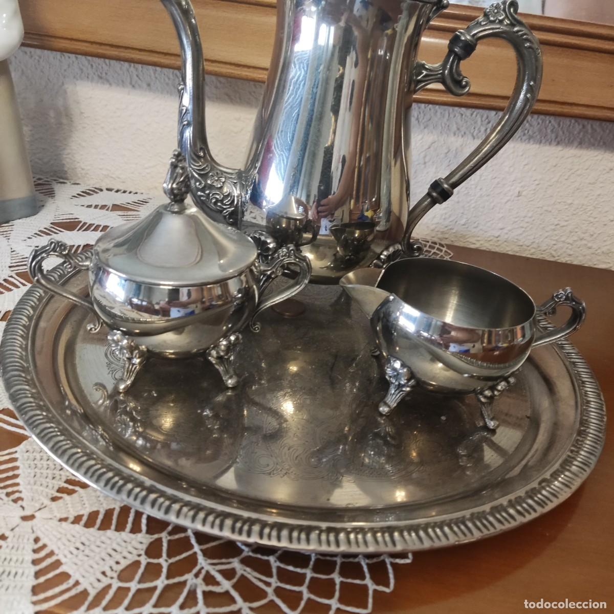 Antig&uuml;edades: juego de cafe de plata antigua - Foto 6