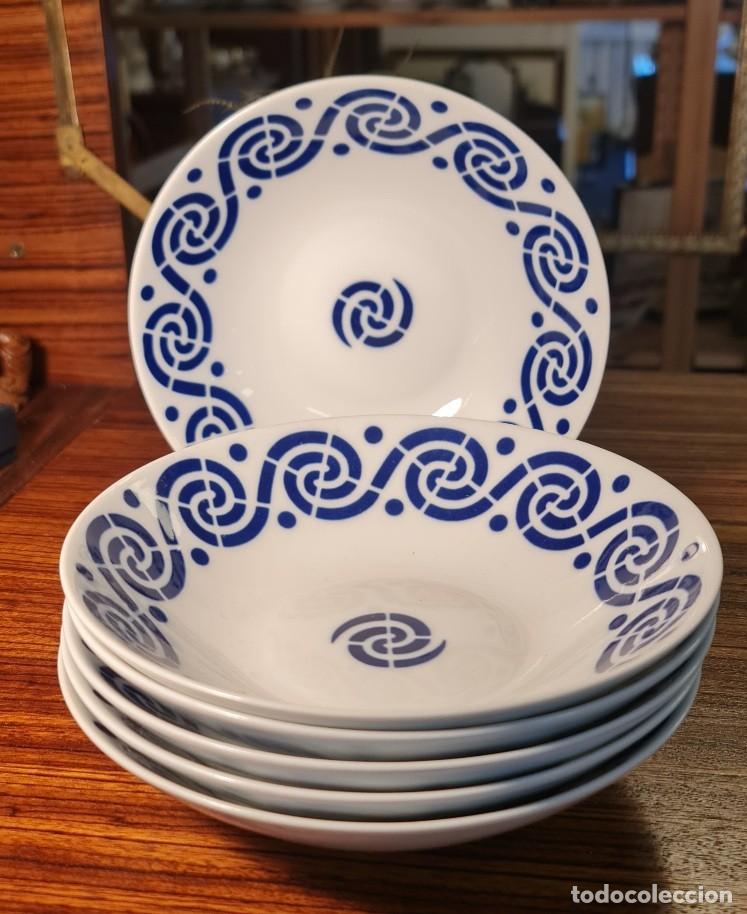 Antig&uuml;edades: 6 Platos Hondos Sargadelos Espiroide