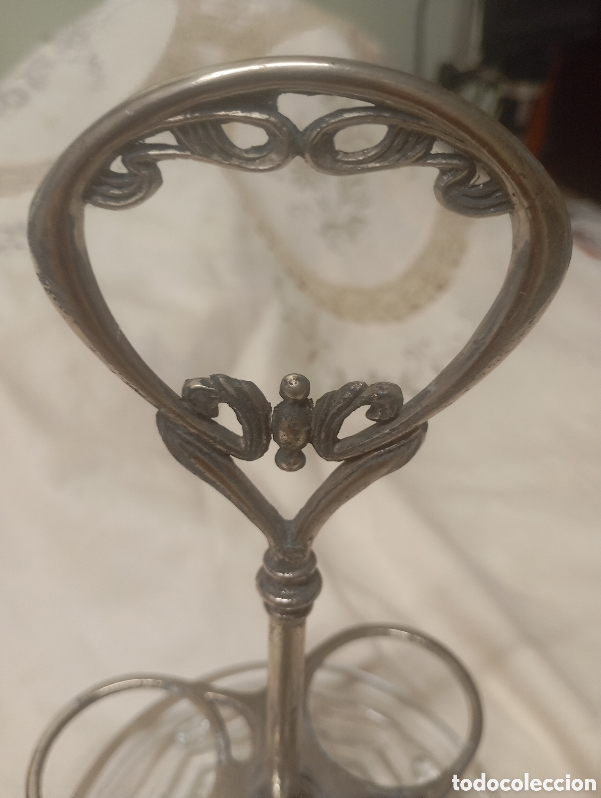 Antig&uuml;edades: Soporte modernista de vinajeras - Foto 3
