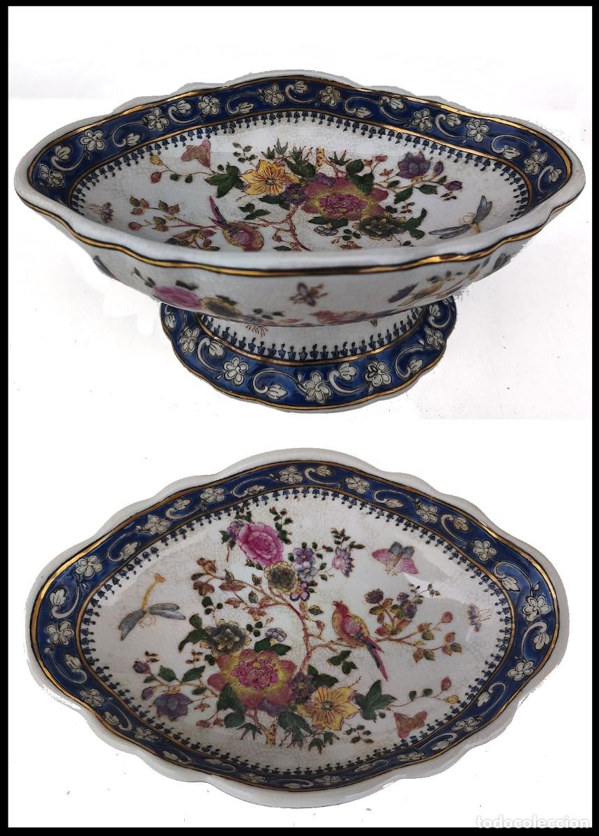 Antig&uuml;edades: PORCELANA CHINA, PRECIOSO CENTRO DE MESA - HUA RONG TANG ZHI - PINTADO A MANO -