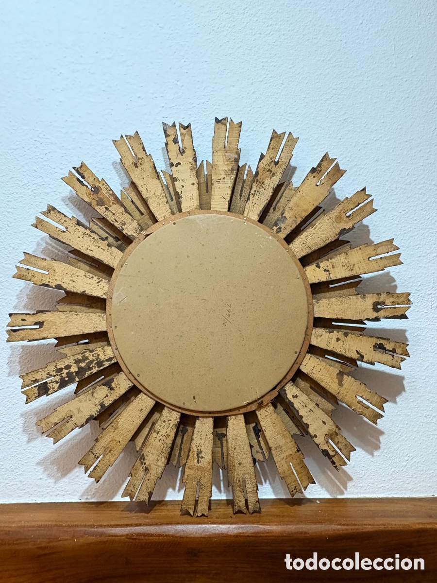 Antig&uuml;edades: ESPEJO SOL MADERA DORADO - Foto 10