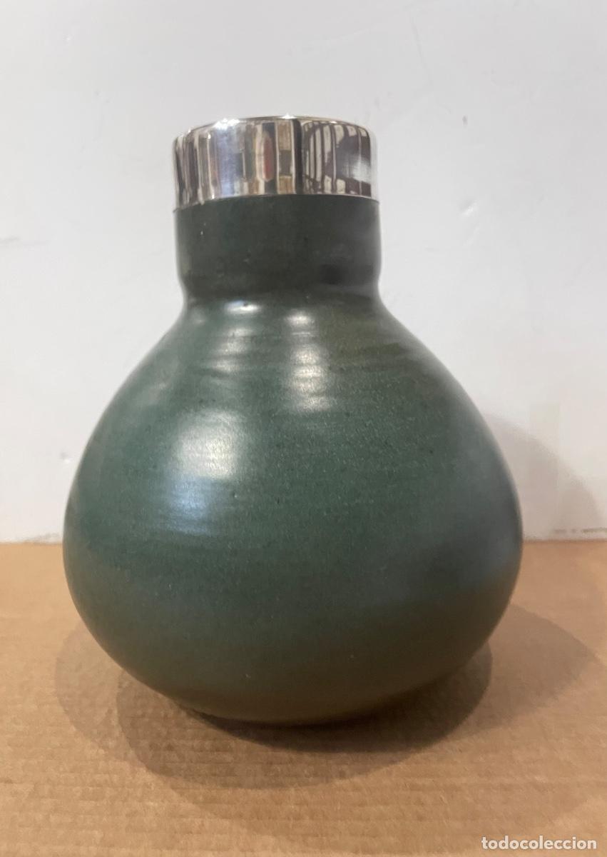 Antig&uuml;edades: JARR&Oacute;N DE CERAMICA Y PLATA CON SUS CONTRASTES Y ANAGRAMA DEL CERAMISTA JORDI AGUADE BARCELONA 1925 -