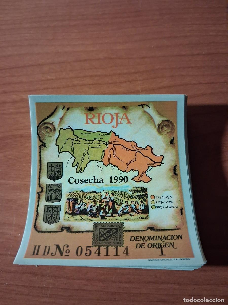 Antig&uuml;edades: Lote de 50 etiquetas Vino de Rioja.