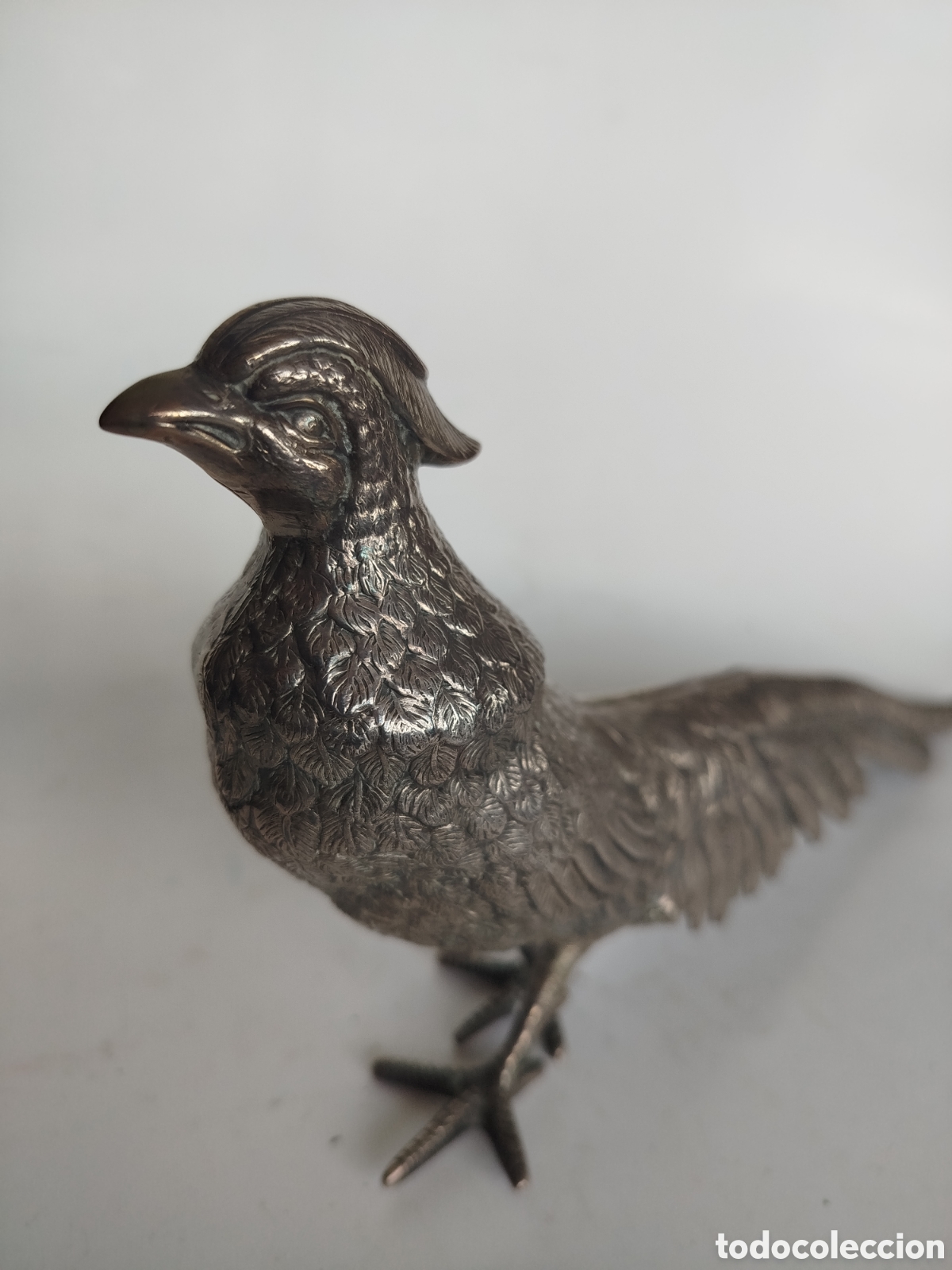 Antig&uuml;edades: GRAN FAISAN DE PLATA CONTRASTADA. 222 GR. - Foto 2