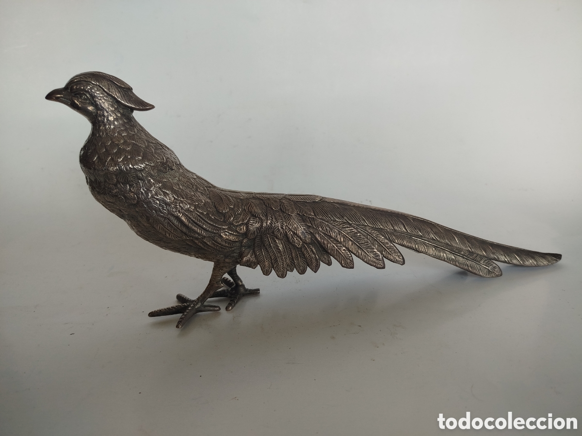 Antig&uuml;edades: GRAN FAISAN DE PLATA CONTRASTADA. 222 GR. - Foto 1