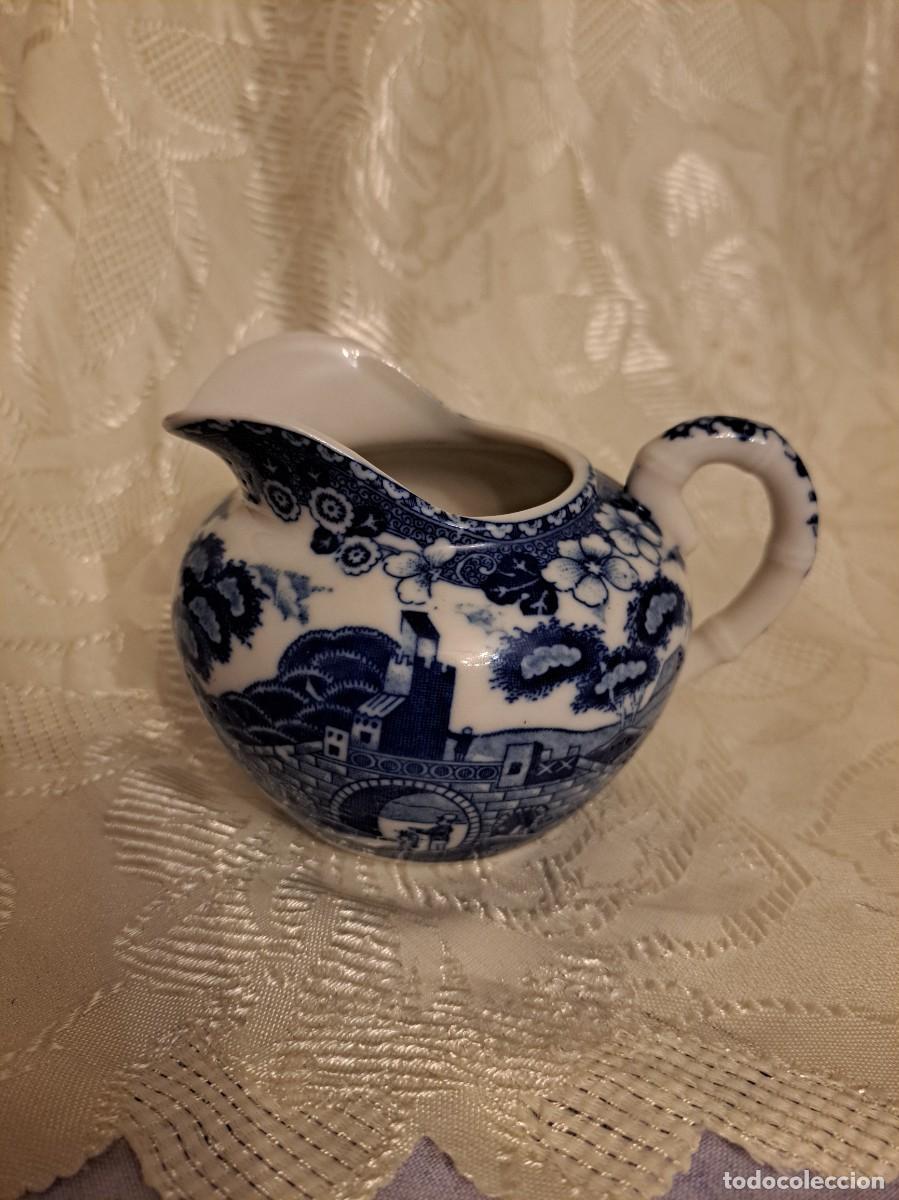 Antig&uuml;edades: Bonita lechera de porcelana Tams Ware Crown Pottery, Stoke-on-Tren Blue Willow.&nbsp;made in england.
