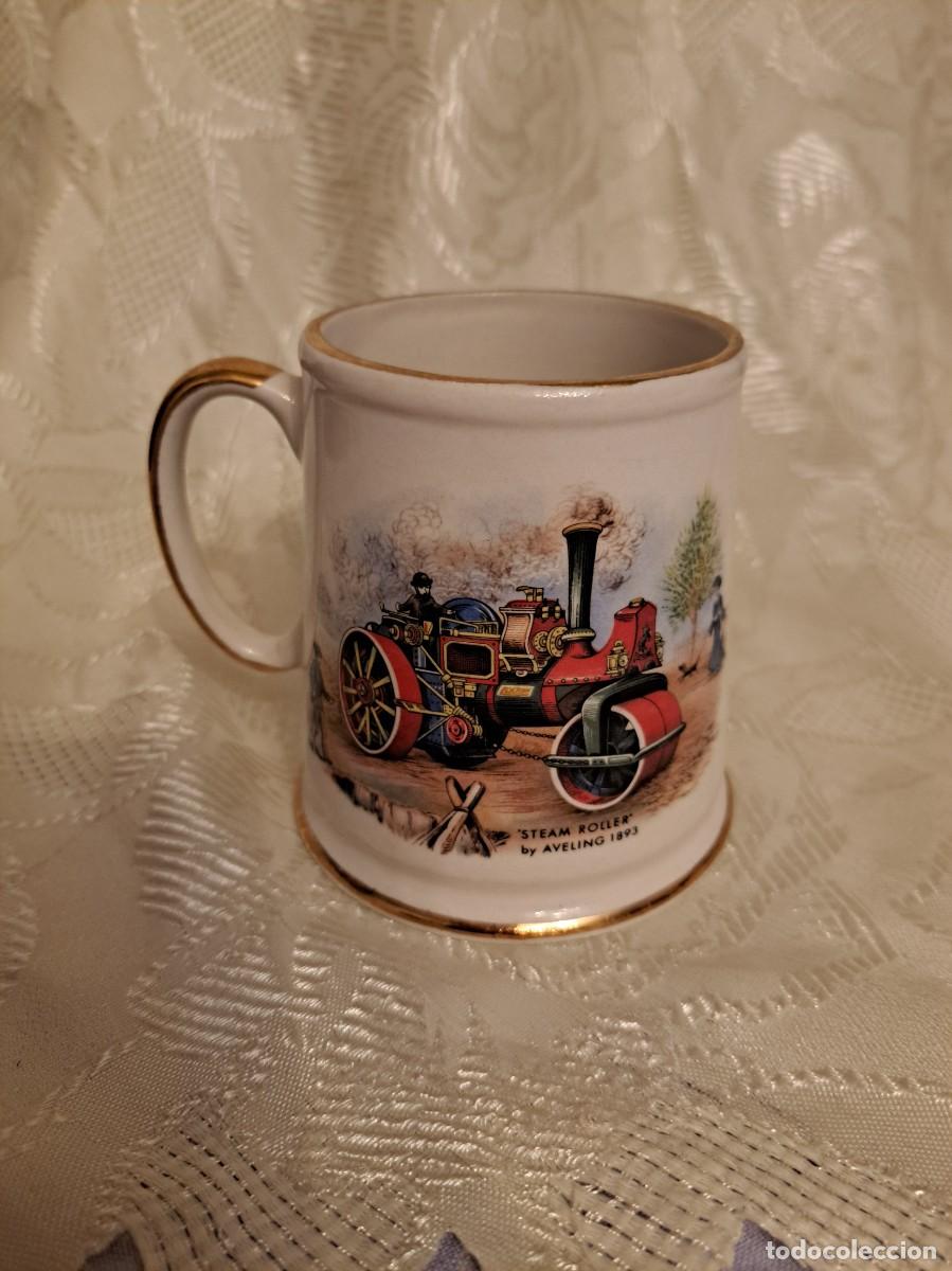 Antig&uuml;edades: Taza de cer&aacute;mica Old Foley con rodillo de vapor, England