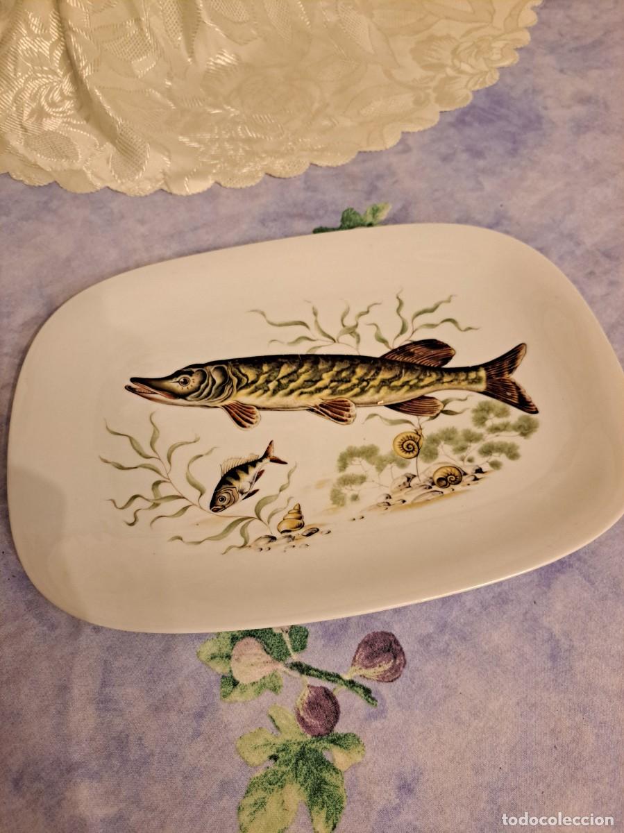 Antig&uuml;edades: Bonita fuente de porcelana para pescado, Langenthal suisse
