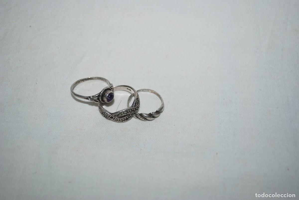 Antig&uuml;edades: ANILLOS DE PLATA , LOTE DE TRES . - Foto 2