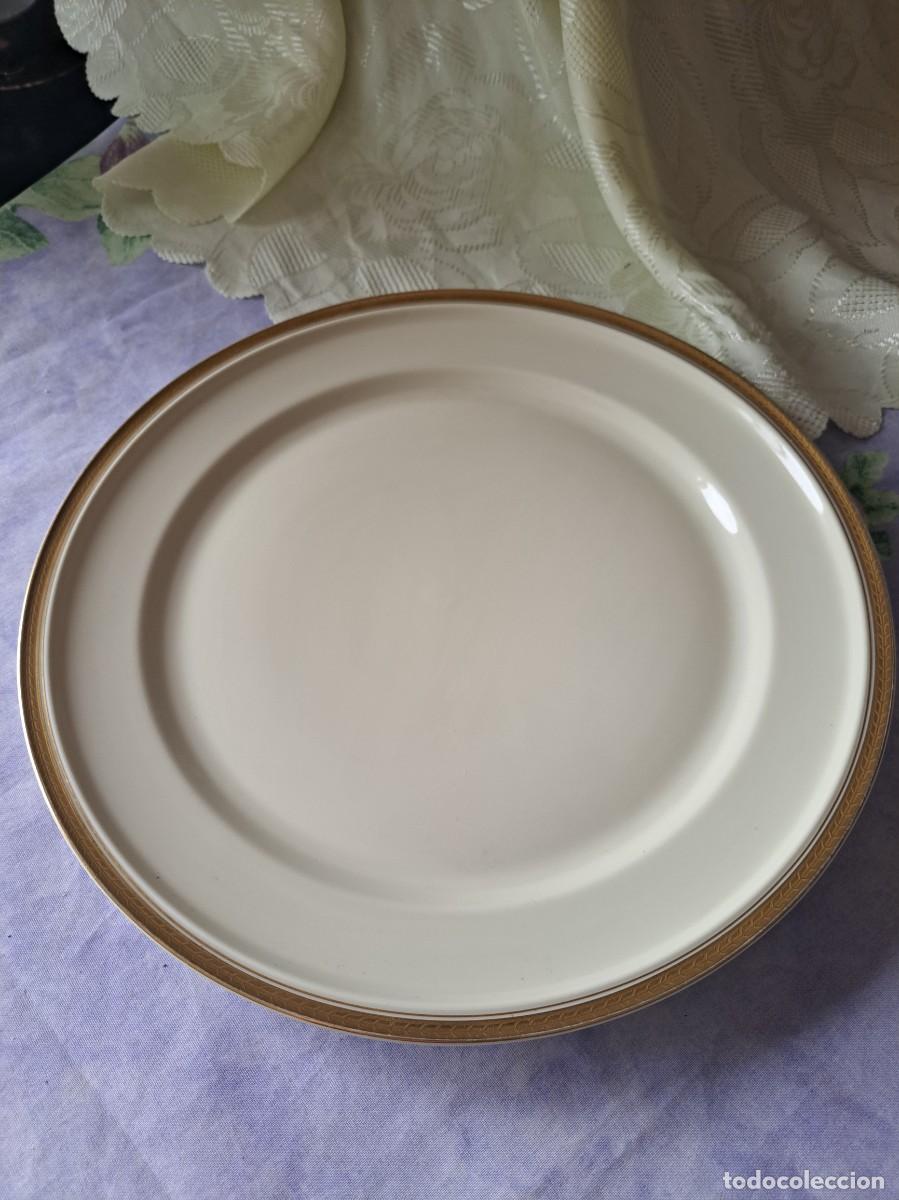 Oggetti Antichi: Preciosa fuente redonda de porcelana Rosenthal Winifred Theodor Meyer, ribete de oro.