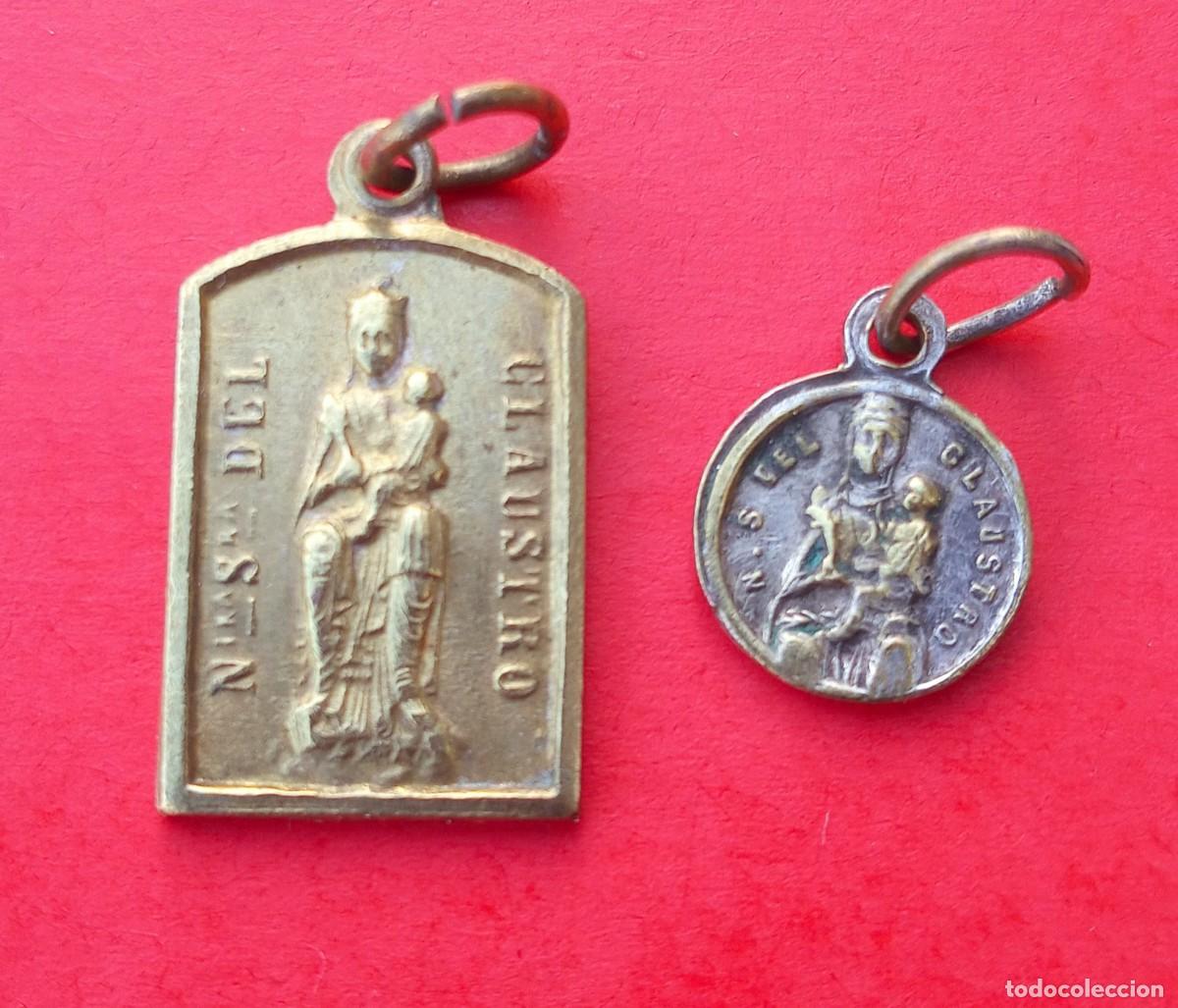 Antig&uuml;edades: 2 Medallas Antiguas Virgen del Claustro. Solsona.
