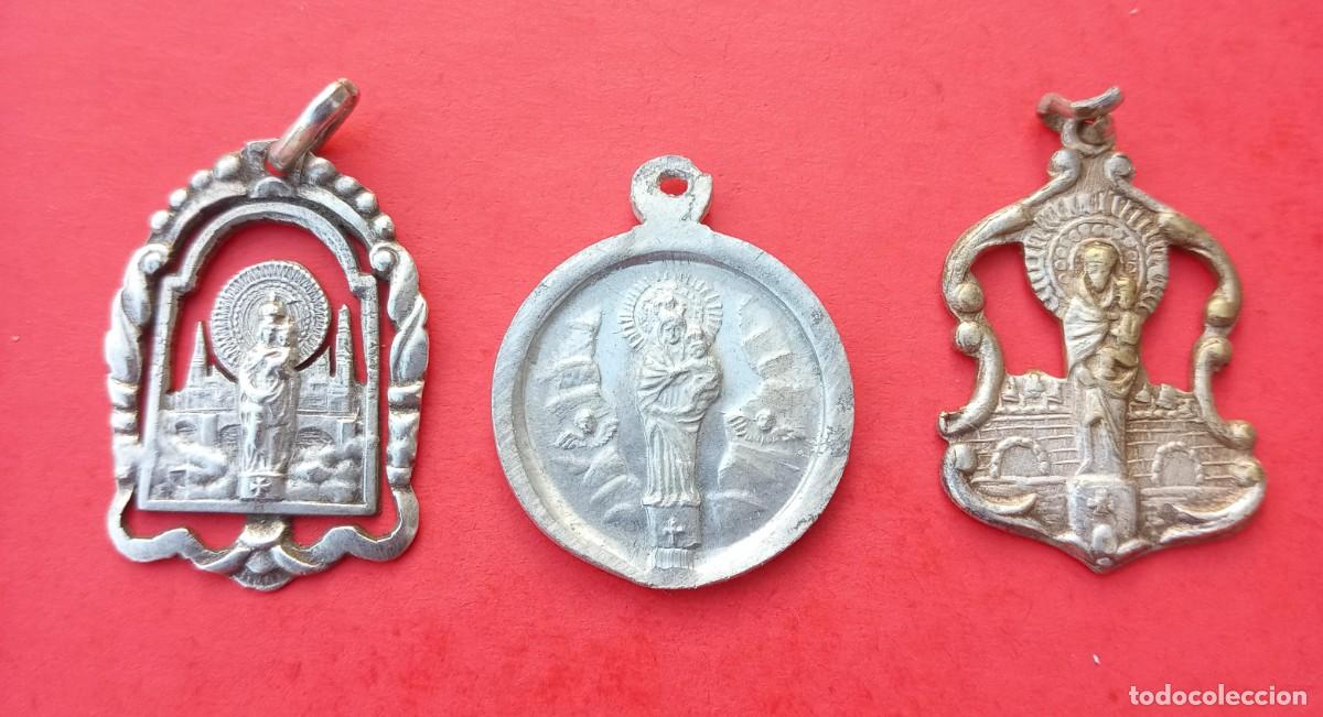 Antig&uuml;edades: Lote Medallas Antiguas Virgen del Pilar.