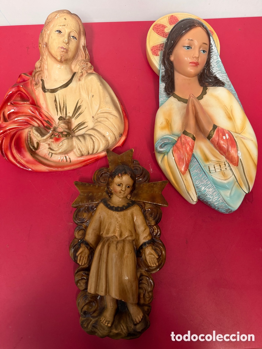 Antig&uuml;edades: Lote 3 relieves religiosos vintage
