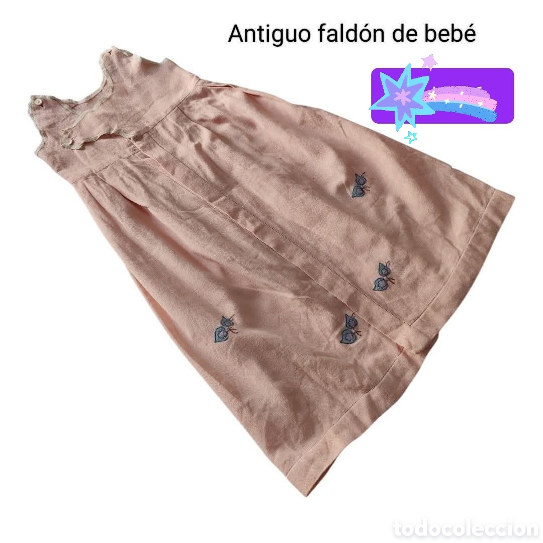Antig&uuml;edades: :::: CN06 - ANTIGUO FALDON DE BEB&Eacute; CON BORDADOS Y VAINICA