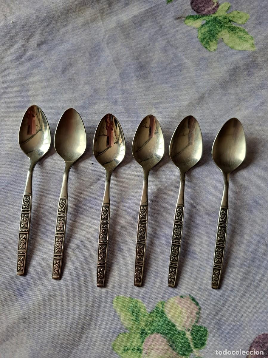 Antig&uuml;edades: Juego de 6 cucharillas de caf&eacute;, Vista stainless u.s.a