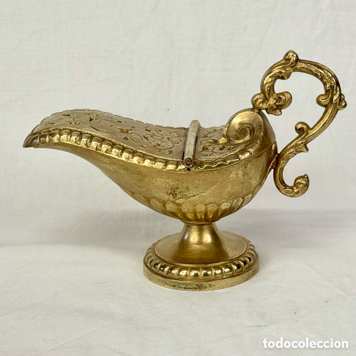 Antig&uuml;edades: NAVETA BRONCE S. XIX PARA IGLESIA CAPILLA MISA LITURGIA ALTAR INCIENSO