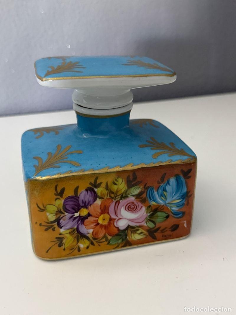 Antig&uuml;edades: Frasco de Porcelana Celeste Meissen Antiguo
