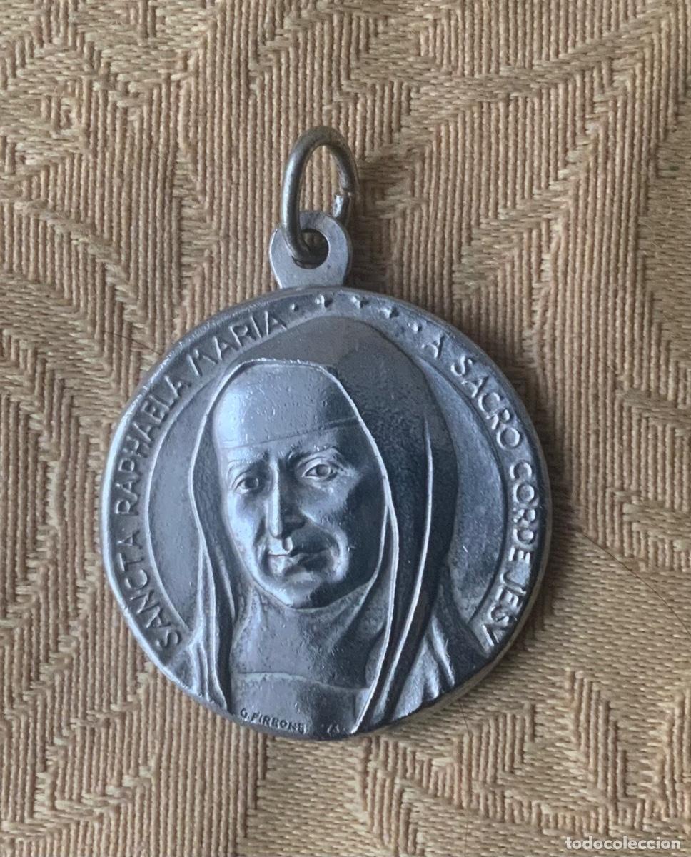 Antig&uuml;edades: ANTIGUA MEDALLA SANTA RAPHAELA MAR&Iacute;A EN PLATA FIRMADA