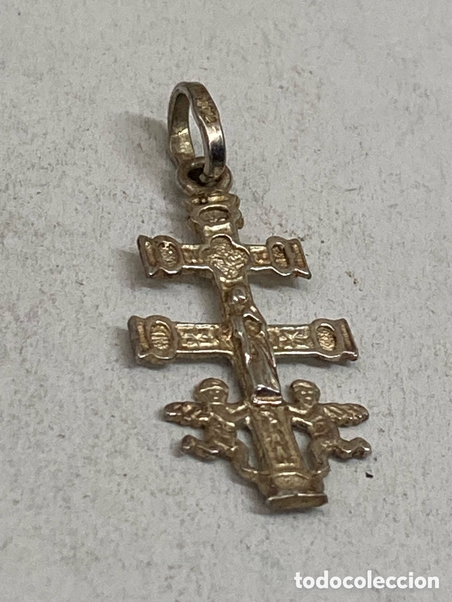 Antiques: Cruz de plata religiosa C579