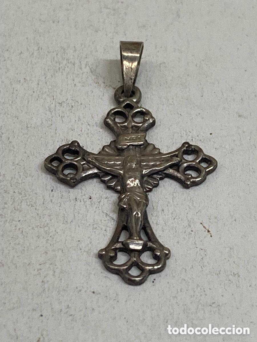 Antig&uuml;edades: Cruz de plata religiosa C579 - Foto 1
