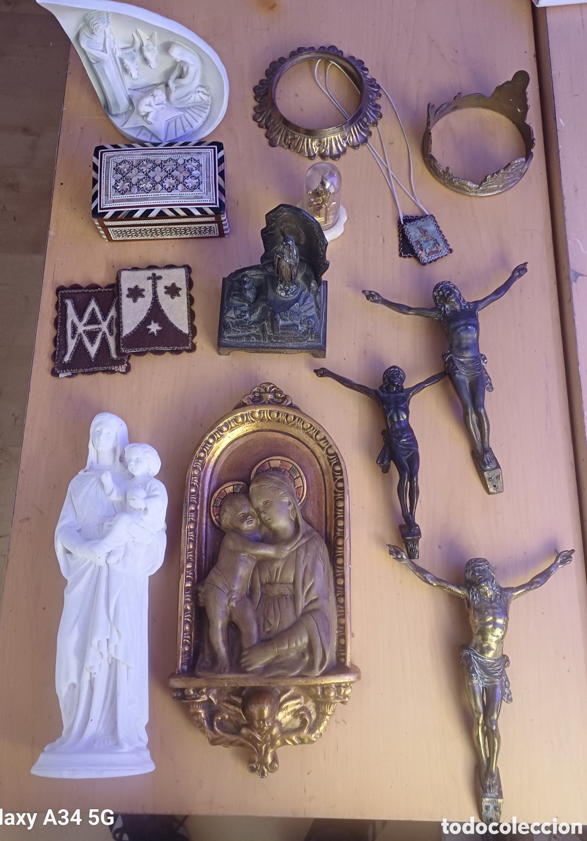 Antig&uuml;edades: LOTE OBJETOS RELIGIOSOS