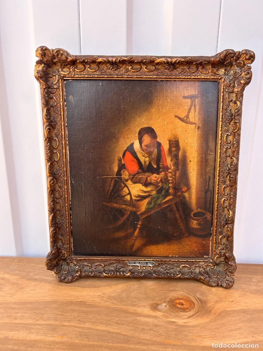 Antig&uuml;edades: Cuadro decorativo La Hilandera
