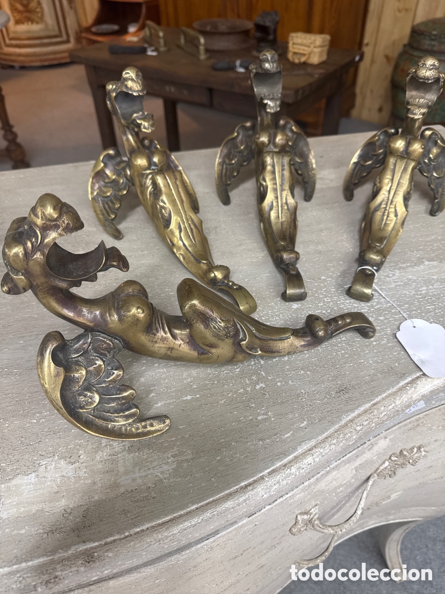 Antiquit&auml;ten: Soporte de bronce de cortina S.XIX