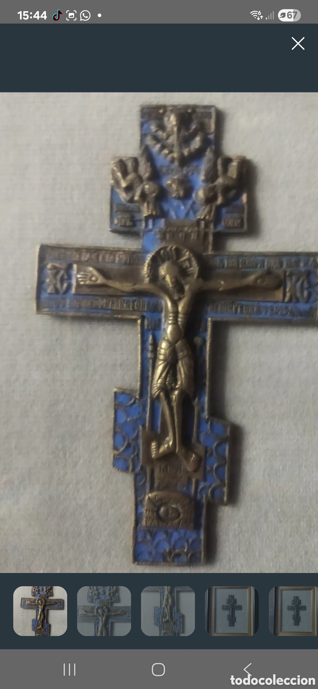 Antig&uuml;edades: Cruz ortodoxa siglo XIX O XVIII