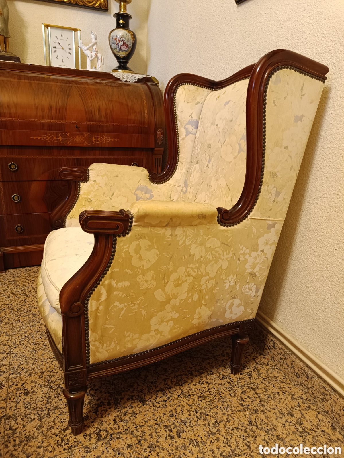 Antig&uuml;edades: Butaca estilo Isabelino o Luis XV - Foto 2