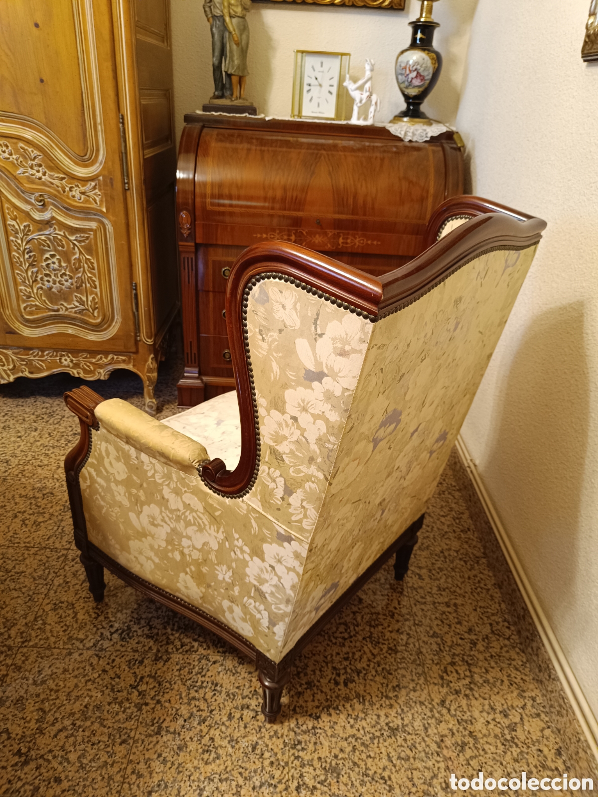 Antig&uuml;edades: Butaca estilo Isabelino o Luis XV - Foto 3