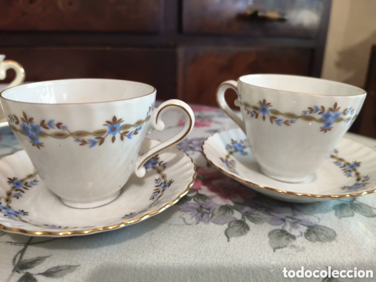 Antig&uuml;edades: Duo de caf&eacute; porcelana Kaiser Modelo Irene nomeolvides
