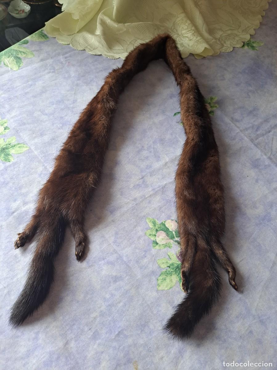 Antig&uuml;edades: Preciosa estola de 2 visones, aut&eacute;nticos.